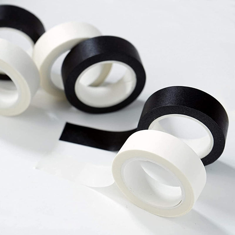 Black White Washi Tape Set 10 Rolls Masking Tape Sets For Scrapbook Decoration