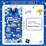 Happy Father's Day Door Cover Banner Fathers Day Door Decorations Father's Day Banner Decorations for Fathers Day Party Supplies 35.4 x 70.8 inch