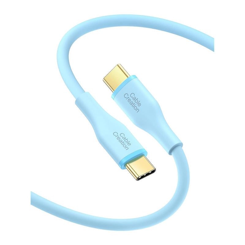 CableCreation USB C Charger Cable 6FT/60W, Soft Silicone USB C to USB C Cable,