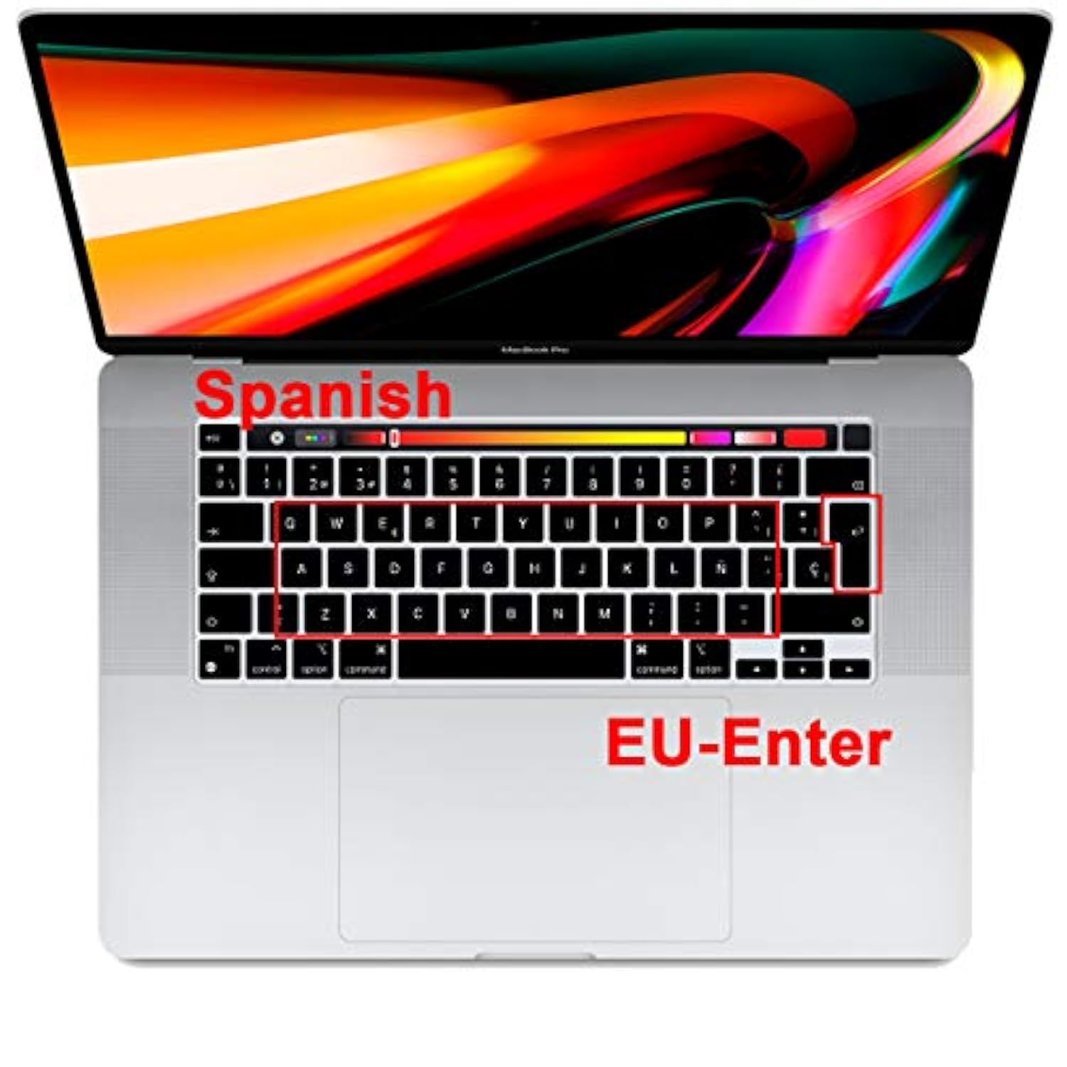 Ultra Thin Silicone Spanish Language Keyboard Cover Skin For Macbook Pro 13 Ne