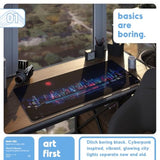 Extended Gaming Mouse Pad - Non-Slip Gaming Mouse Mat With Stitched Edges - Smooth Micro-Fiber Computer Desk Mat Pad - Hand Washable Gaming Mousepad - 900X400X4Mm - Neon City