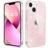 iPhone 13 Clear Glitter TPU Case Shockproof Slim Sparkly 6.1 Inch