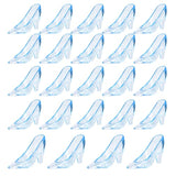24 Pieces Mini Plastic Cinderella Slippers 3.5 Inch Glass Heels Princess For Wedding Birthday Party Table Favors Decoration (Blue)