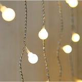 Fairy Curtain Lights, Usb/Battery Powered Ball Icicle Light 13Ft 96 Led Globe String Hanging Lights For Bedroom Dorm Wed