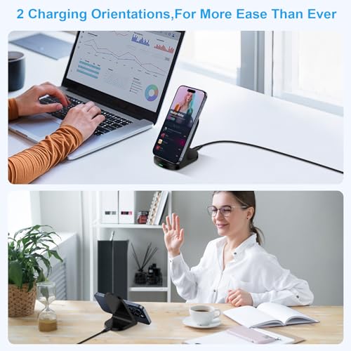 Wireless Charger  Fast Charging Stand for  Galaxy S26 Ultra/S25Ultra/S24FE//Z Fold7 Flip7/S23/S22,iPhone 17 Pro Max/16Plus/15,Pixel