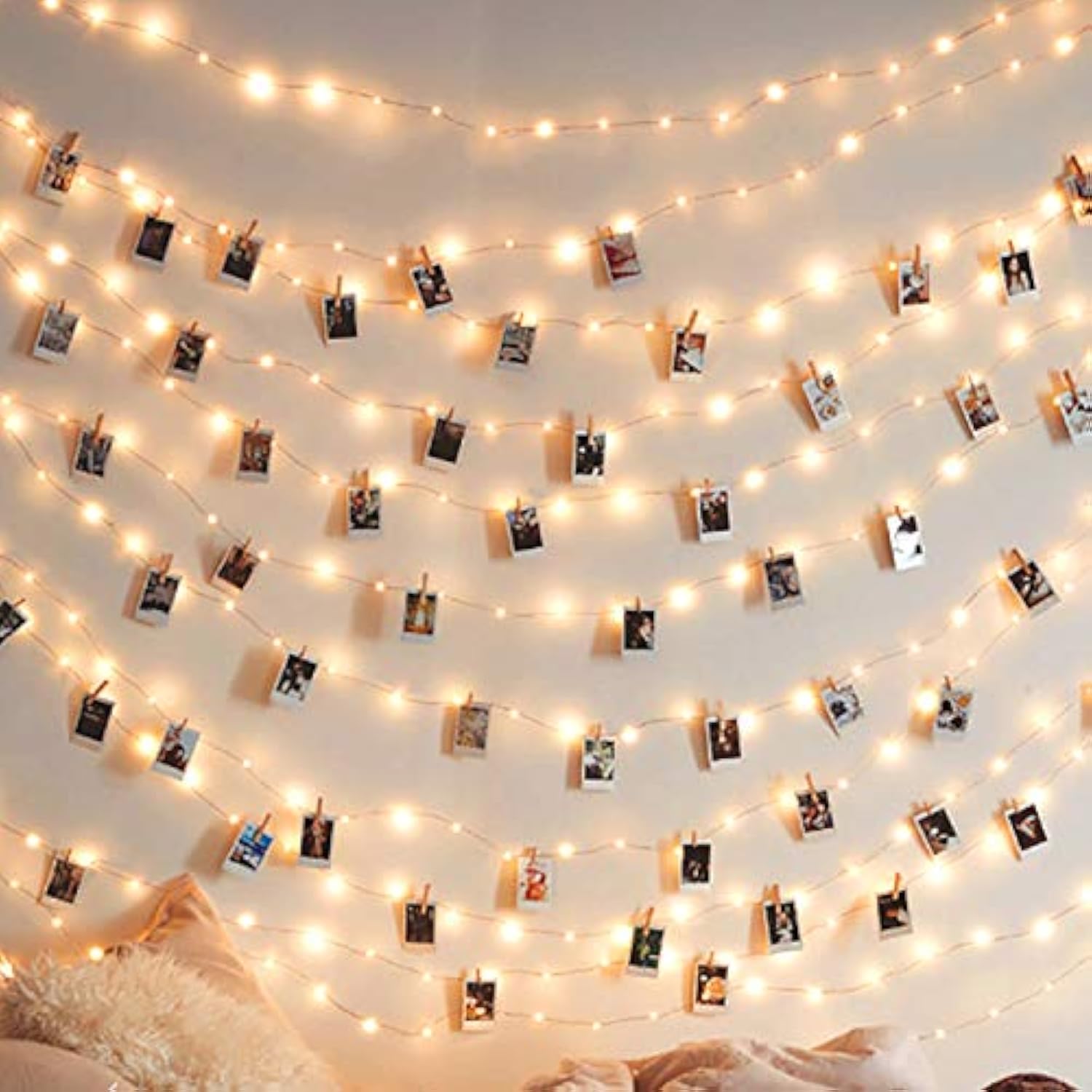 17ft Photo Clip String Lights — 50 LED Fairy Lights with Clips for Party & Home Decor
