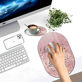 Advanced Texture Fashion Mouse Pad, Glitter Quote Live Laugh Love Non-Slip Rubber Base Gaming Mouse Pad, Washable Lycra Surface Mouse Pad Design, Suitable For Laptop Computers