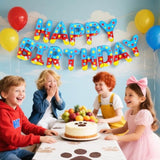 Cartoon Dog Paw Print Birthday Banner — Puppy-Themed Foil Balloons & Party Decor for Kids