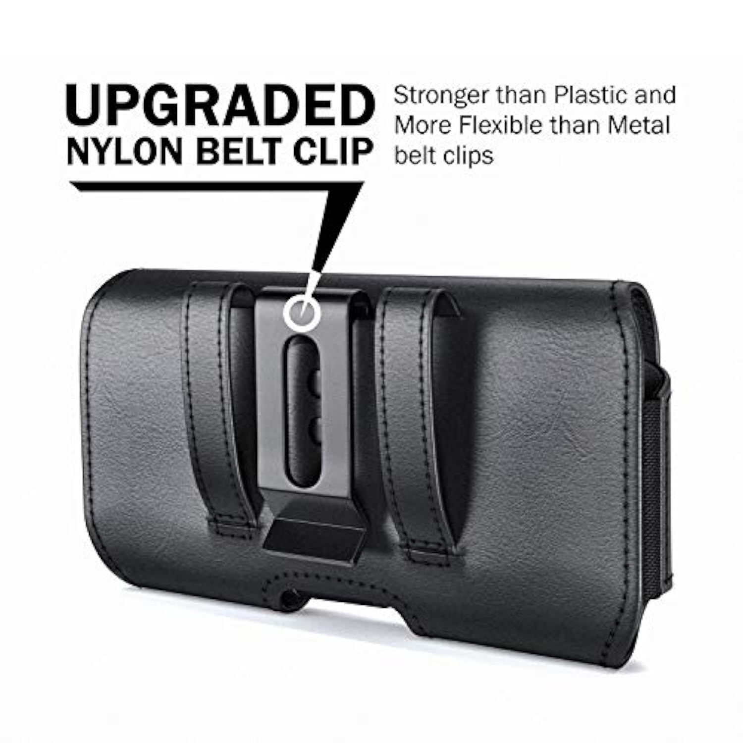 Case For Large Iphone Plus, Pro Max Cell Phones, Samsung Galaxy S24+ Plus 5G To S10+ Plus Smartphones – Cellphone Belt Holder Clip Holster Carry Pouch Man Women (Fits Phone With Case On) Black