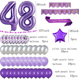 48Th Birthday Party Decorations Purple Happy Birthday Paper Banner Pur