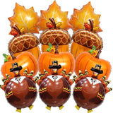 Thanksgiving Balloons Set Turkey Pumpkin Fall Foil Balloons for Autumn Party Decorations