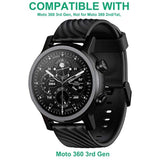 Charger For Motorola Moto 360 3Rd Gen Smartwatch, Replacement Usb Charging Cable Dock Cradle Stand With 3.3Ft Cord For Moto 360 3 Smart Watch