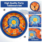 200 Pcs Dart War Birthday Party Supplies Gun Game Theme Tableware Set Nerf Paper Plates And Napkins Dart Battle Gunfight Game Decorations Gun Happy Party Favors For Boys Serves 50