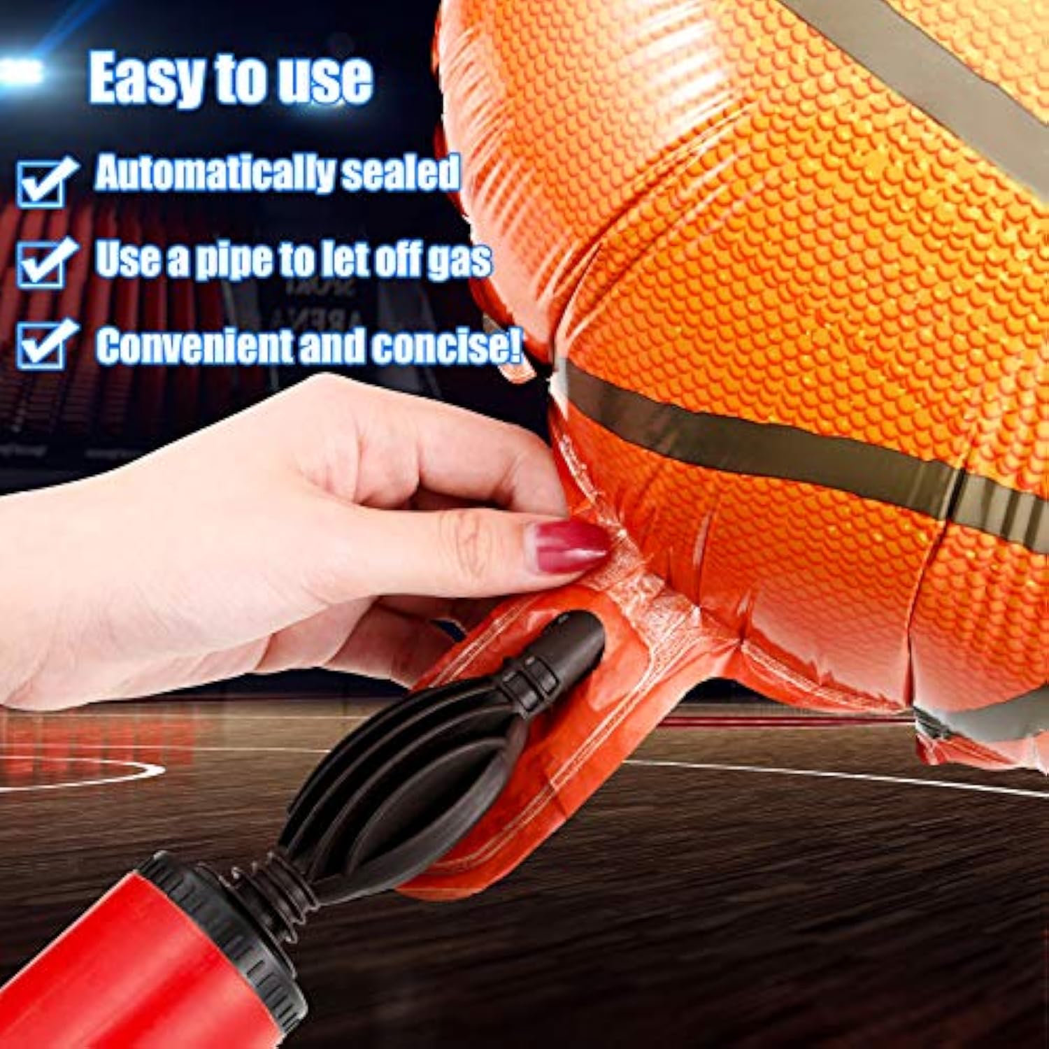 6 Pcs 18 Inch Basketball Foil Balloons Sports Birthday Party Decorations