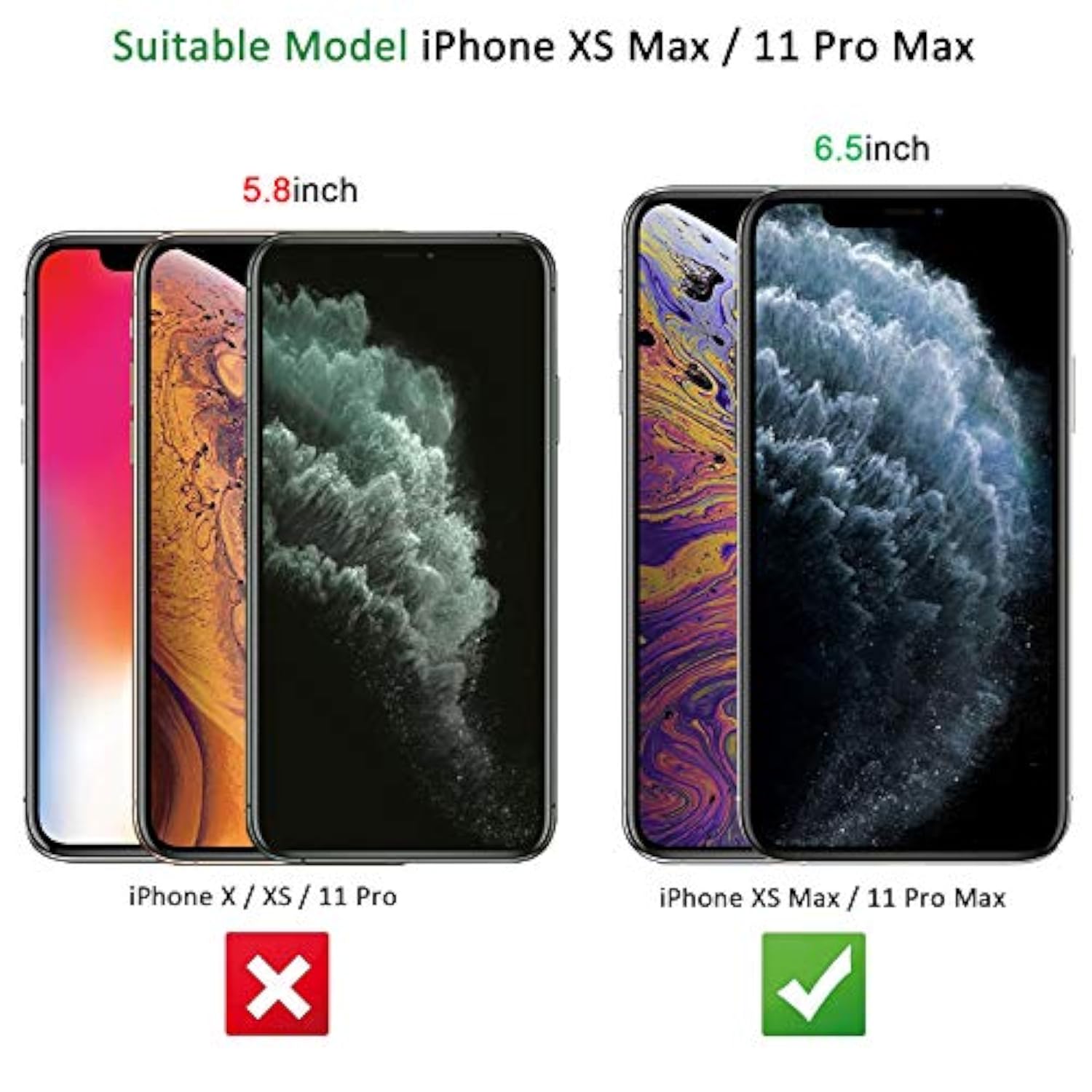 3 Pack Designed For Iphone 11 Pro Max And Iphone Xs Max Screen Protector (6.5"), Enhanced Tempered Glass Protection, Case Friendly, Ultra Resistant