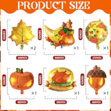 Thanksgiving Balloons 42Pcs Pumpkin Turkey Gold Maple Leaf Acorn Balloons for Fall Party Decor