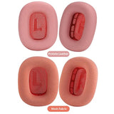 Earpads Earcups Earmuff For Airpods Max Magnetic Ear Cushions Replacement Parts With Knit-Mesh Canopy, Memory Foam And Magnet Pink Red