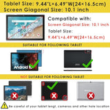 Silicone Case For Vastking Kingpad K10 Pro Tablet, With Stylus Pen And Shoulder Strap, Soft Multiangle Protective Cover For Byybuo 10.1 Inch Tablet With Pen Holder, Dazzling Pink