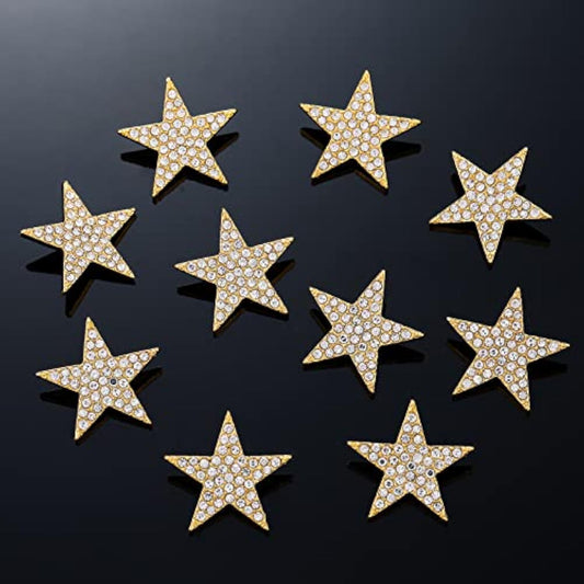 10 Pcs Sliver Rhinestone Buttons Crystal Embellishments For Clothing J