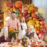 157Pcs Fall Balloon Arch Kit Burgundy Orange Green Yellow for Thanksgiving Baby Shower