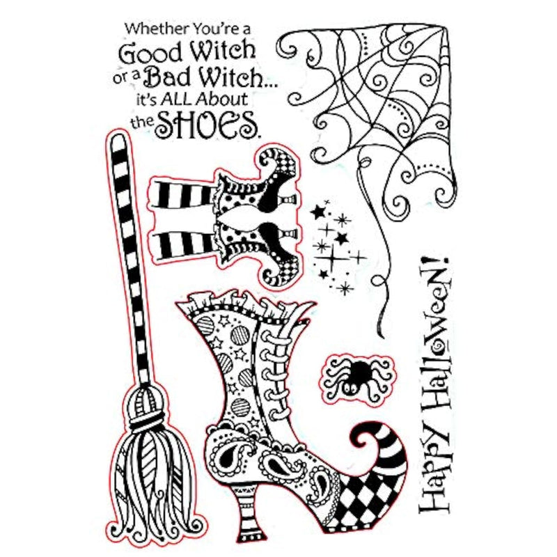 Halloween Witches Shoes Metal Cutting Dies Stamps Set For Card Making