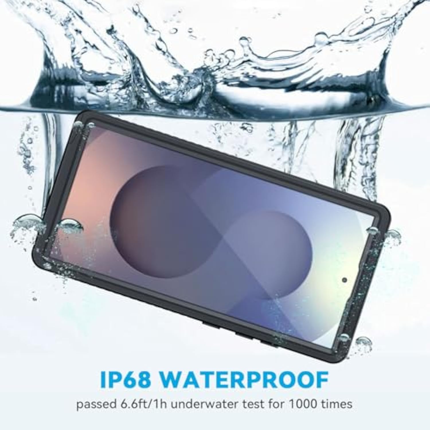 Magnetic For Samsung Galaxy S25 Ultra Case, Ip68 Waterproof Dustproof, Built-In Screen Protector, Rugged Full Body Shockproof Cover For Galaxy S25 Ultra 5G 6.9 Inch, Black/Clear