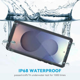 Magnetic For Samsung Galaxy S25 Ultra Case, Ip68 Waterproof Dustproof, Built-In Screen Protector, Rugged Full Body Shockproof Cover For Galaxy S25 Ultra 5G 6.9 Inch, Black/Clear