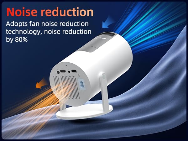 [Auto Keystone] Mini Projector With Wifi And Bluetooth, Portable Movie Projector With 210° Rotatable, 4K 1080P Home Theater Projector Compatible With Smartphone, Tv Stick, Laptop, Hdmi, Usb