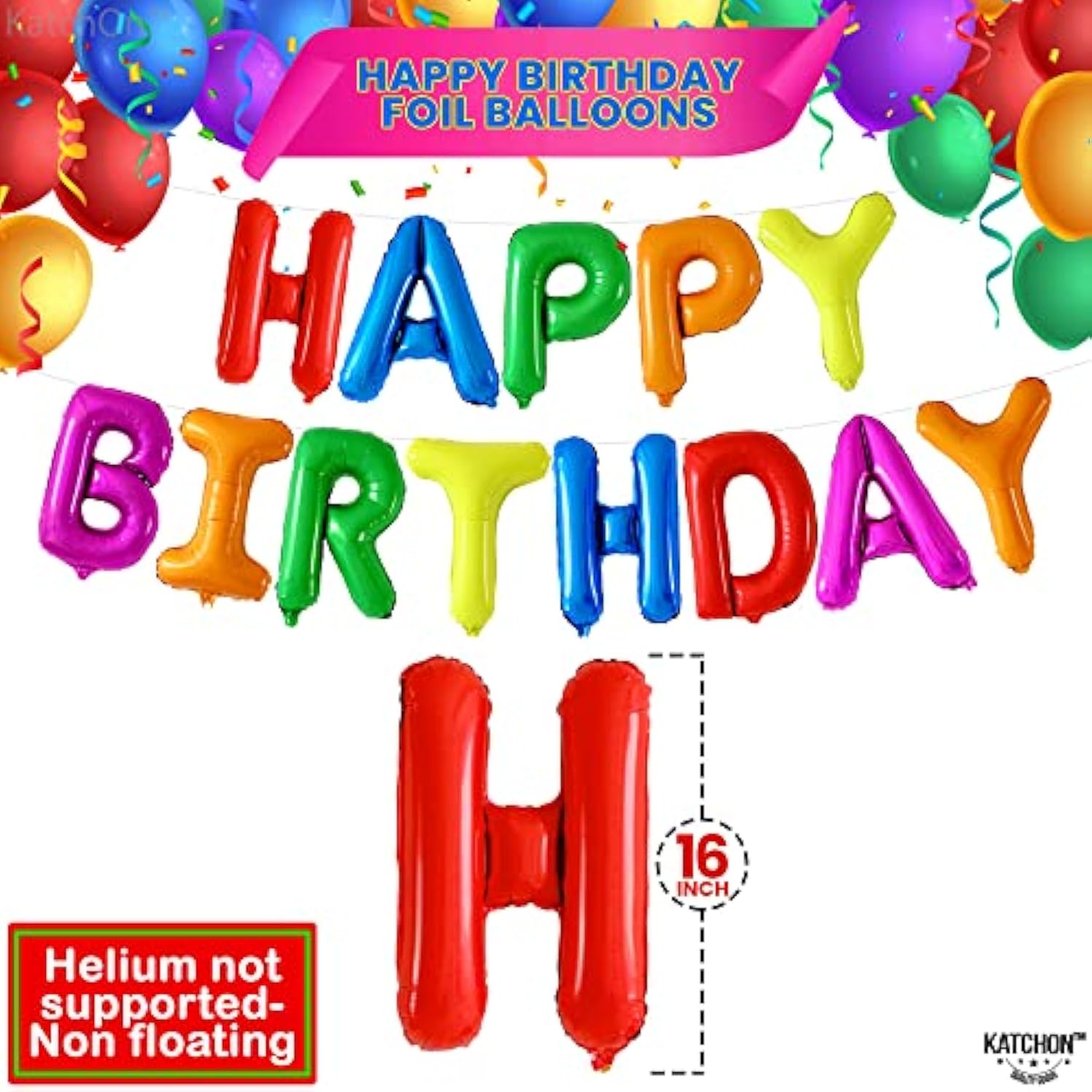 , Rainbow Happy Birthday Balloons Letters - 16 Inch | Happy Birthday Sign, Rainbow Birthday Party Decorations | Happy Birthday Foil Balloons | Rainbow Balloons Happy Birthday Banner