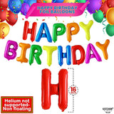 , Rainbow Happy Birthday Balloons Letters - 16 Inch | Happy Birthday Sign, Rainbow Birthday Party Decorations | Happy Birthday Foil Balloons | Rainbow Balloons Happy Birthday Banner