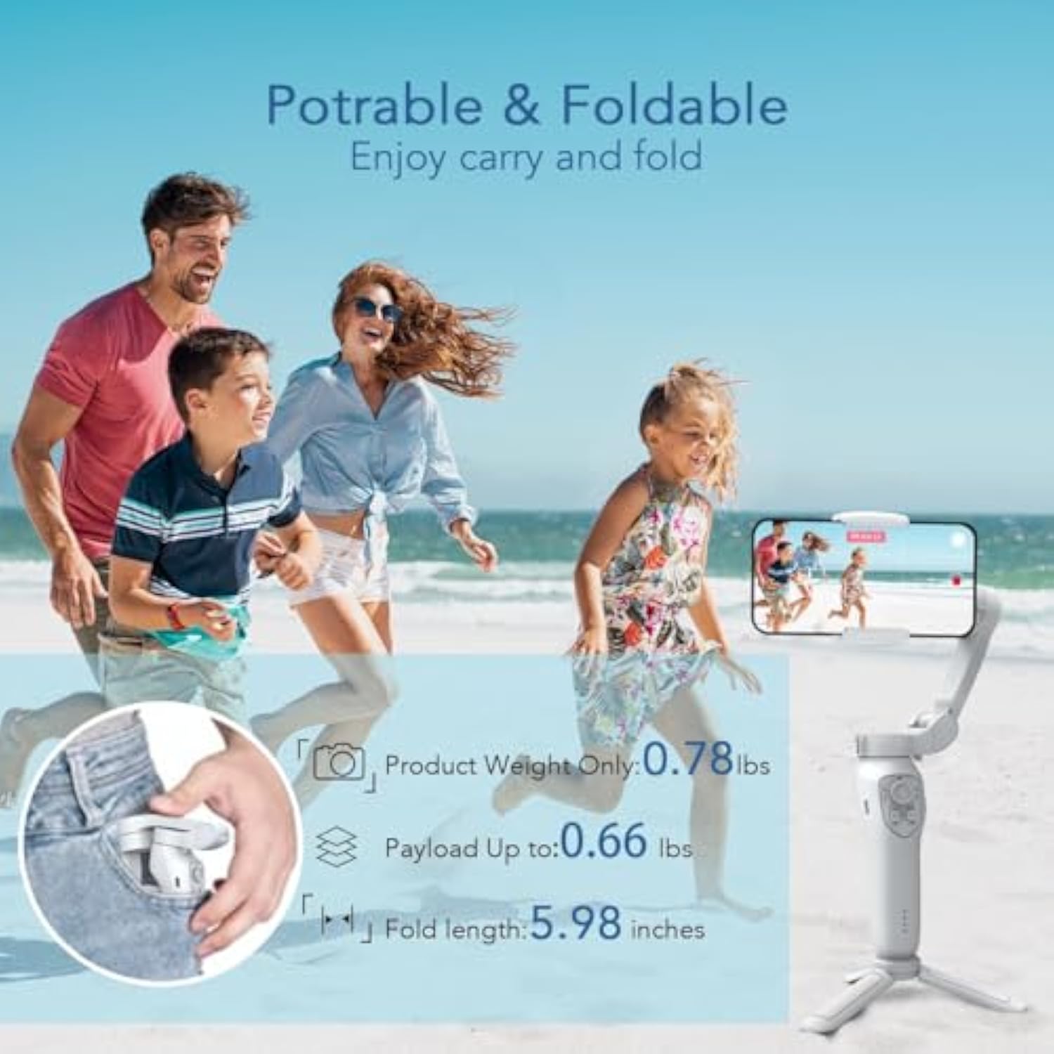 Gimbal Stabilizer For Smartphone,3-Axis Phone Gimbal For Android & Iphone 14 Pro Max,Phone Stabilizer For Video Recording With Face/Object Tracking,Vlogging Kit,Portable- Isleeky L7C Pro…