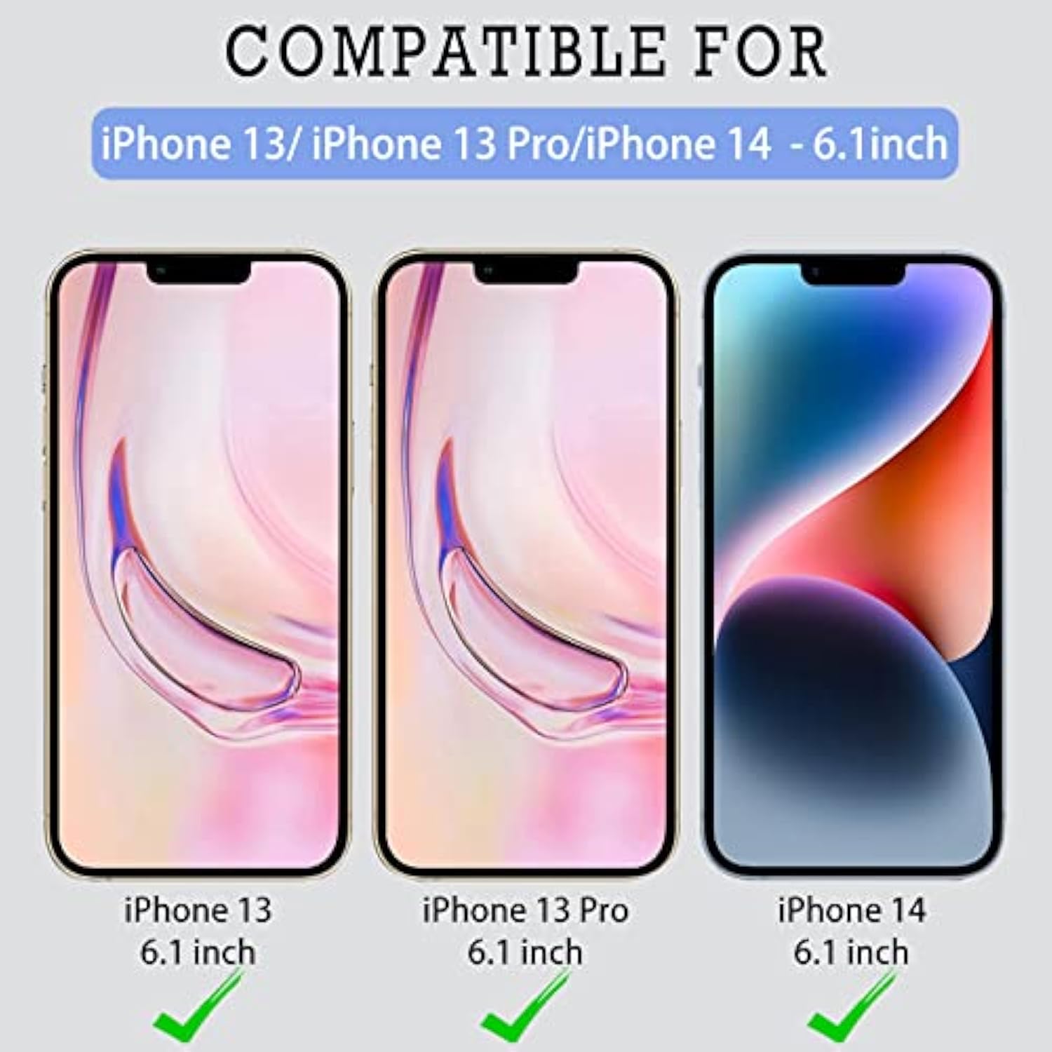 Screen Protector With Front Slide Camera Cover - Compatible For Iphone 13/14, Hd Tempered Glass Screen Protection And Spy Cover Protect Privacy, Not Affect Face Id - 2 Pack