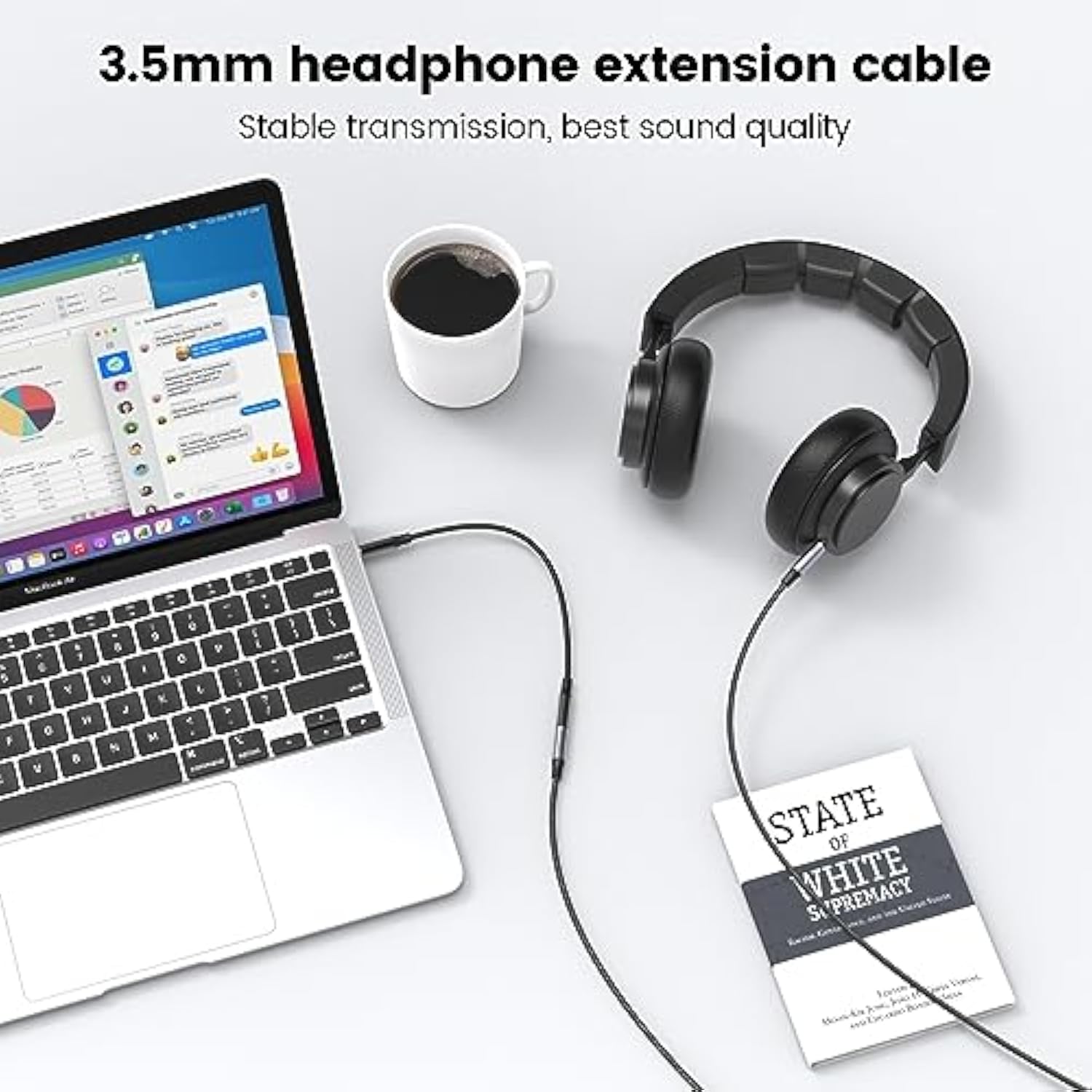 10Ft/3Meter Long 3.5Mm Extension Trrs 4-Pole Headphone Cable Male To Female Audio Cable Nylon Braided Compatible For Home/Car Stereos Smartphones Headphones Tablets Media Players And More