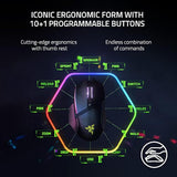 Razer Basilisk V3 Pro Customizable Wireless Gaming Mouse: Fast Optical Switches Gen-3 - Hyperscroll Tilt Wheel - Chroma Rgb - 11 Programmable Buttons - Focus Pro 30K Optical Sensor - White (Renewed)