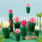 8 Pcs Honeycomb Decoration, Tulip Decorations, Spring Decoration For Office, Garden Party, Table Centerpieces, Mother'S Day Decor, Spring Hanging Decor