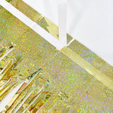 Gold Tinsel Streamers 2 Pack 3.2x8.2ft Metallic Party Backdrop