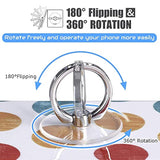 Transparent Phone Ring Holder Grip Clear Cell Phone Ring Stand Holder Finger Grip Kickstand 360° Rotation, Compatible With Most Of Phones, Tablets And Case (2 Silver Diamond)