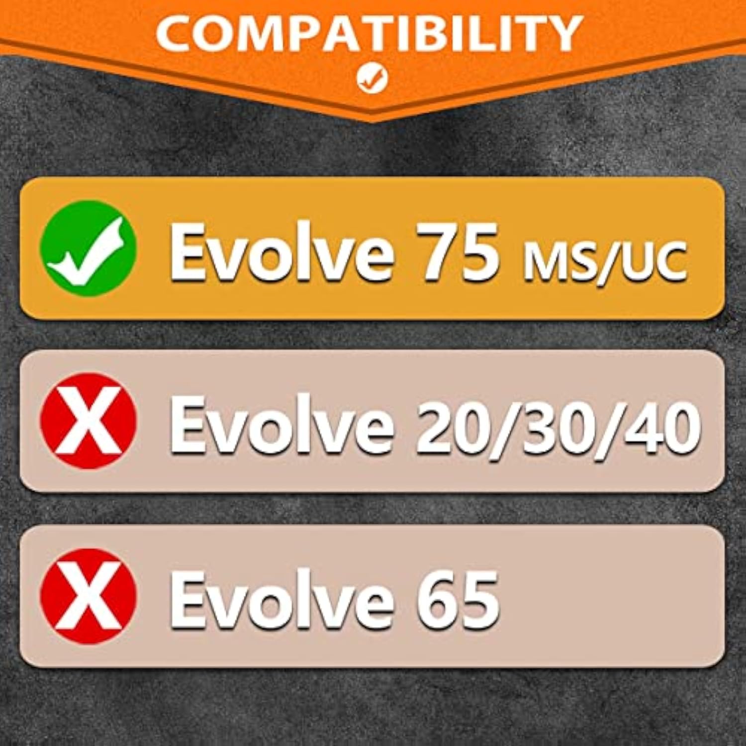 Evolve 75 Ear Pads - Replacement Ear Cushion Foam Compatible With Jabra Evolve 75 75+ 75 Uc / 75 Ms Headset Headphone With Microphone Foam