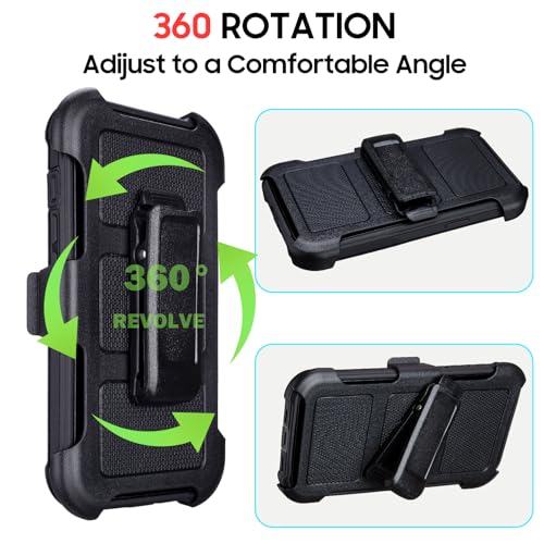 for Defender iPhone 16e Case with Belt Clip,Holster for 16e Phone Case with Kickstand,for Heavy Duty iPhone16e PhoneCase Rugged 2 Layers of