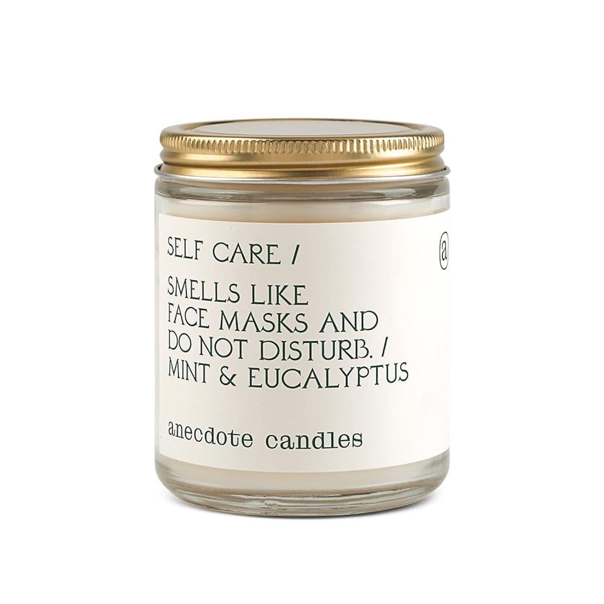 ‘Self Care' Coconut Soy Wax Candle Jar | Premium Hand Poured & Long Burning | Mint & Eucalyptus Scent | Phthalate-Free | For Home, Office, Gift - 7.8 Oz