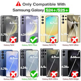 For Samsung Galaxy S24 Plus Case, S25 Plus Case, Translucent Frosted Skin Feel Hard Pc Back Soft Silicone Edge, Slim Fit Protective Phone Cover For Samsung S25+/ S24+, Matte Purple