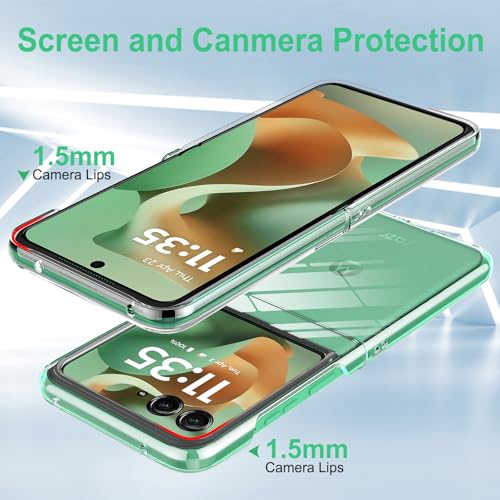 Clear Case For Motorola Razr 2025,Razr 2025 Phone Case With Screen Protector,Slim Thin Shockproof Protective Case Cover For Moto Razr 2025,Transparent