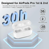 Wireless Charging Case Replacement Compatible With Airpod Pro 1St & 2Nd Generation, Air Pod Pro 1 2 Charger Case With Bluetooth Pairing Sync Button