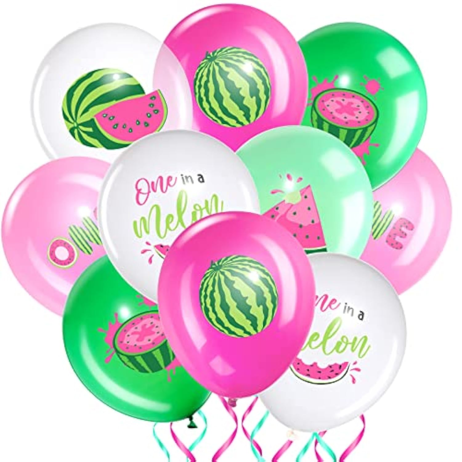 36-Pcs Watermelon Theme Balloons Summer & 1st Birthday Party Decor