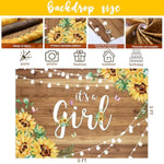 Sunflower Baby Shower Decorations, Baby Shower Decorations, Sunflower Themed Balloon It’S A Girl Backdrop Welcome Baby Glitter Banner Box Cutouts Cake Topper Daisy Sunflower Gold Yellow