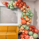 Fall Balloon Arch Kit – Orange, Yellow & Rose Gold with Maple Leaf Balloons