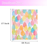 Birthday Wrapping Paper Roll - 17 Inches X 50 Feet - Colorful Balloons Design Birthday Gift Wrap Roll For Boys Girls Kids Women Birthdays, Holiday, Party, Baby Shower, Valentines, Wedding, Christmas