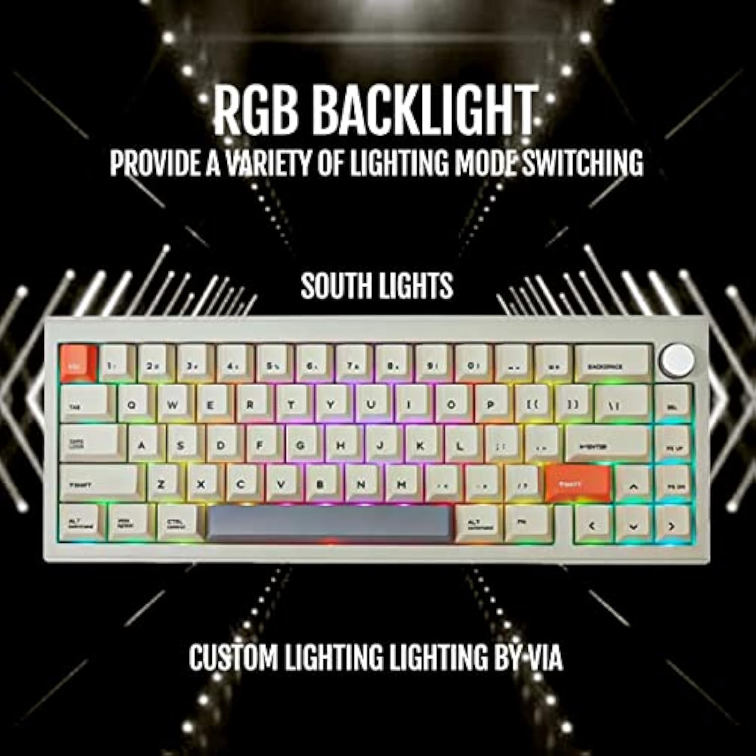 V65 V2 Wireless Hot Swappable Mechanical Keyboard, 65% Gasket Mount Aluminum C