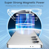 For Samsung Galaxy S25 Case Clear, [Wireless Charging][Anti-Yellowing][-Grade Protection] Shockproof Slim Magnetic Phone Sleeve Case For Samsung Galaxy S25, Transparent