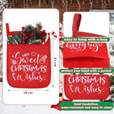 10 Pcs Christmas Pot Holders With Pocket Pot Holder Potholder Gift Hot Pads Heat Resistant Oven Mitts Cookie Bag For Kitchen Baking Cooking (Red,Simple)